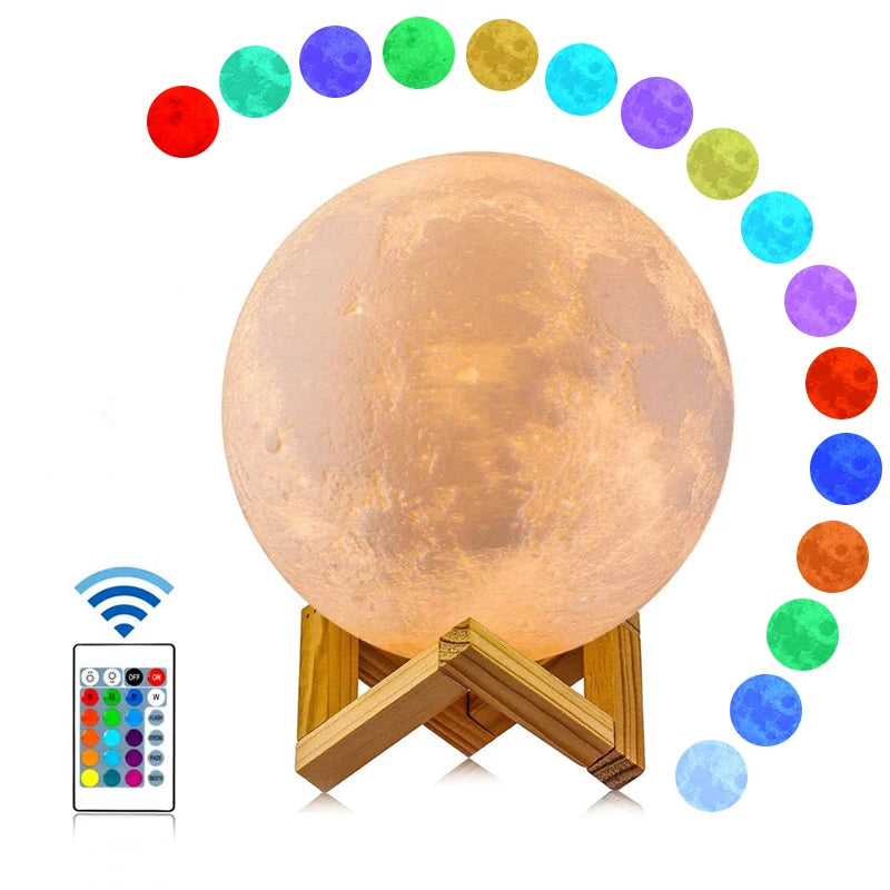 Lâmpada Lunar RGB com Controle Remoto